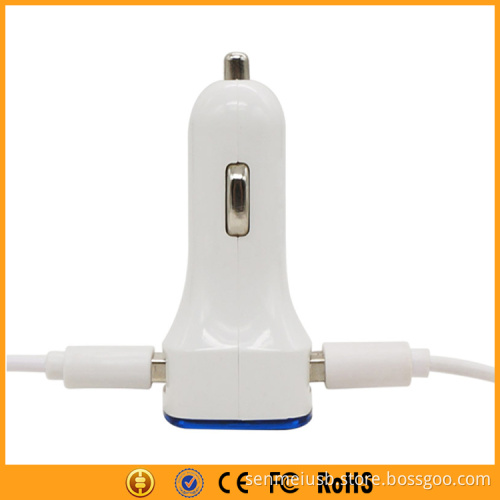 Shenzhen Original Factory 2 USB Ports Square Car Charger USB 2.1 A